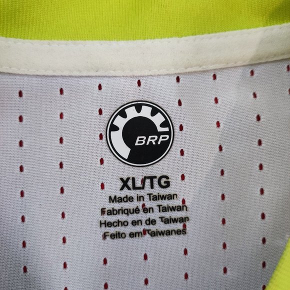 BRP Can-am Team Jersey white with blue and yellow graphic design men's size XL - Picture 6 of 8